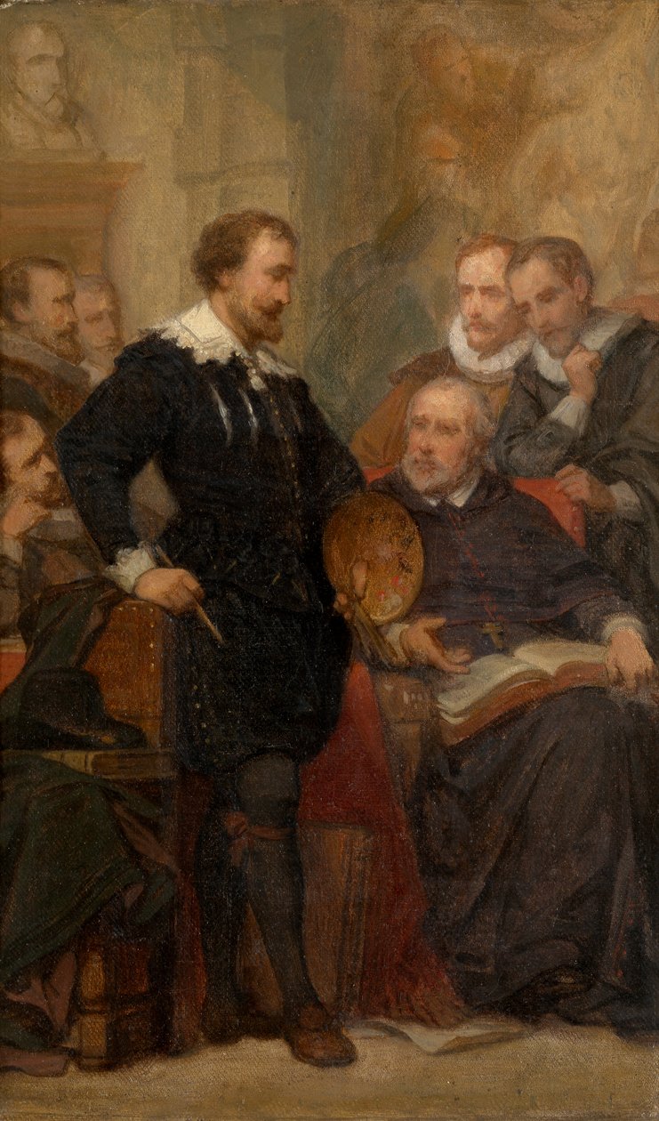 Peter Paul Rubens en su estudio (óleo) de Nicaise de Keyser