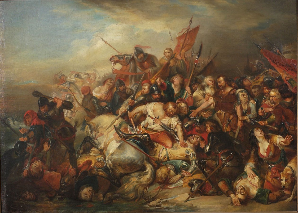 La Batalla de las Espuelas de Oro el 11 de julio de 1302 de Nicaise de Keyser
