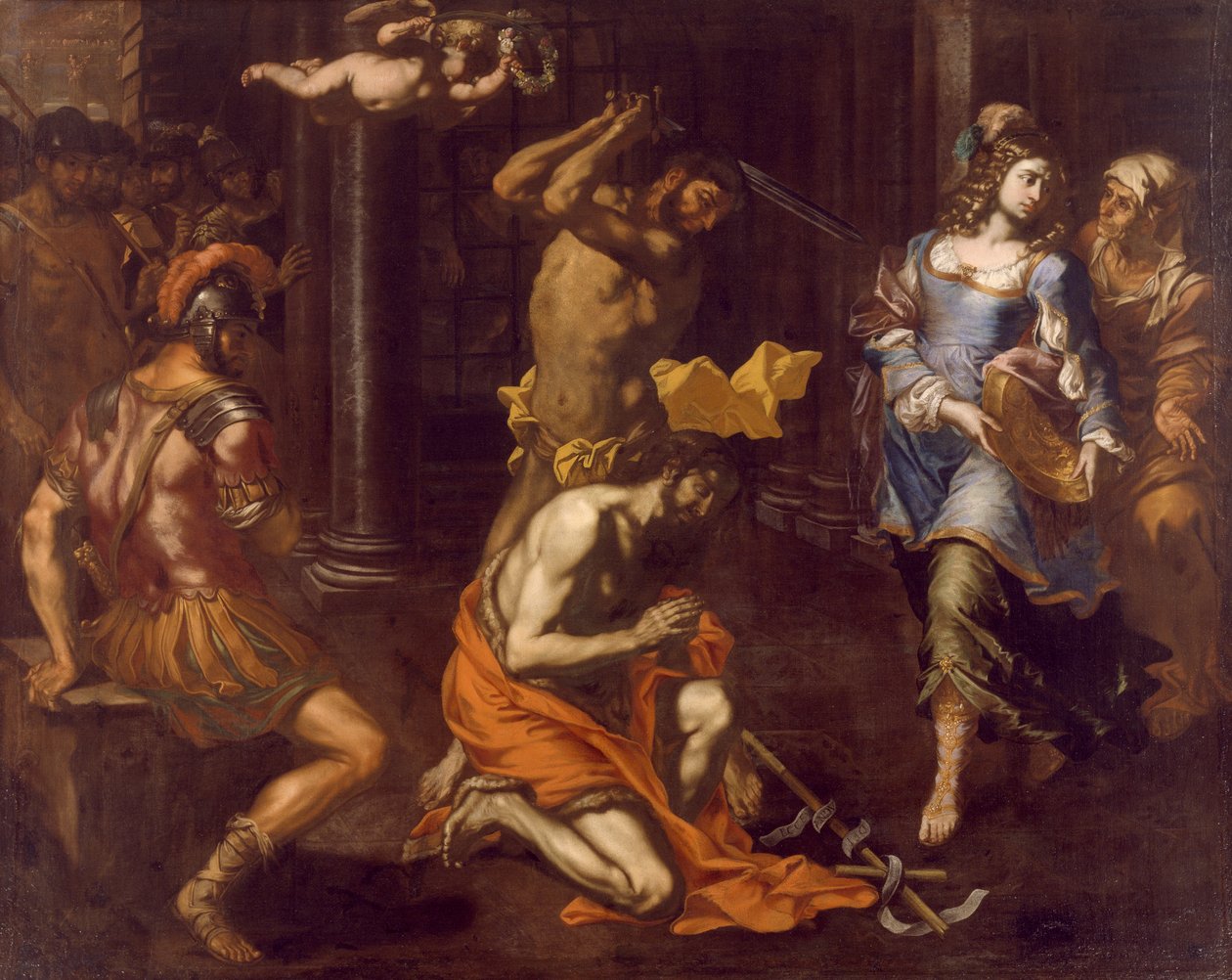 La decapitación de San Juan Bautista de Niccolo de Simone (activo 1636-1655), óleo sobre lienzo de Niccolò de Simone