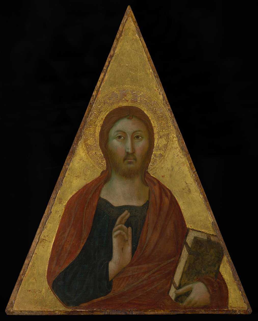 Cristo bendiciendo, hacia 1340 (temple y pan de oro sobre tabla) de Niccolò di Segna