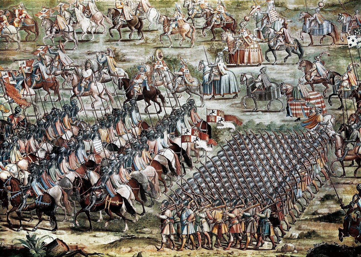 La batalla de Higueruela el 1/07/1431 entre el ejército de Juan II de Castilla (1405-1454) y el de Mohammed IX de Niccolo (and workshop) Granello