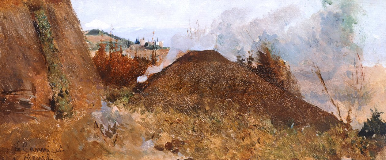Carbonera en el paisaje de Niccolo Cannicci