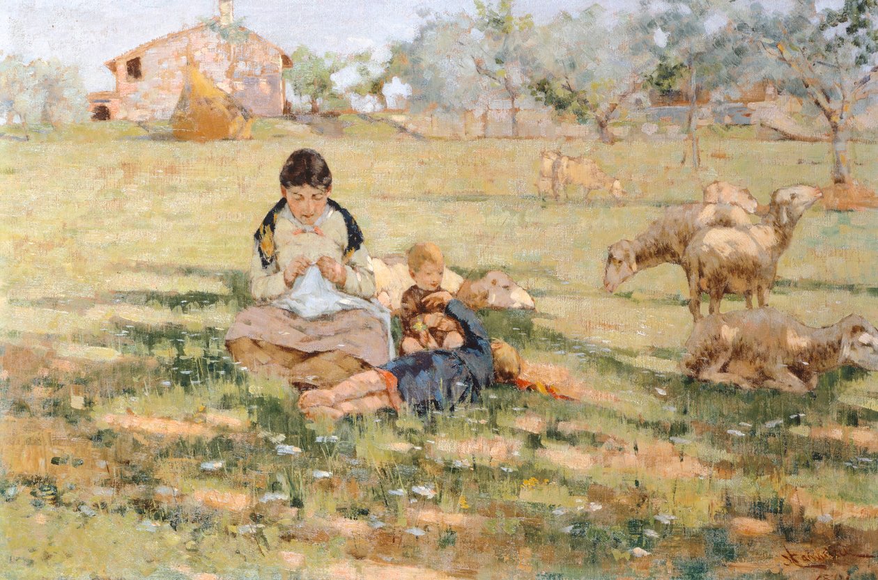Escena campestre de Niccolo Cannicci