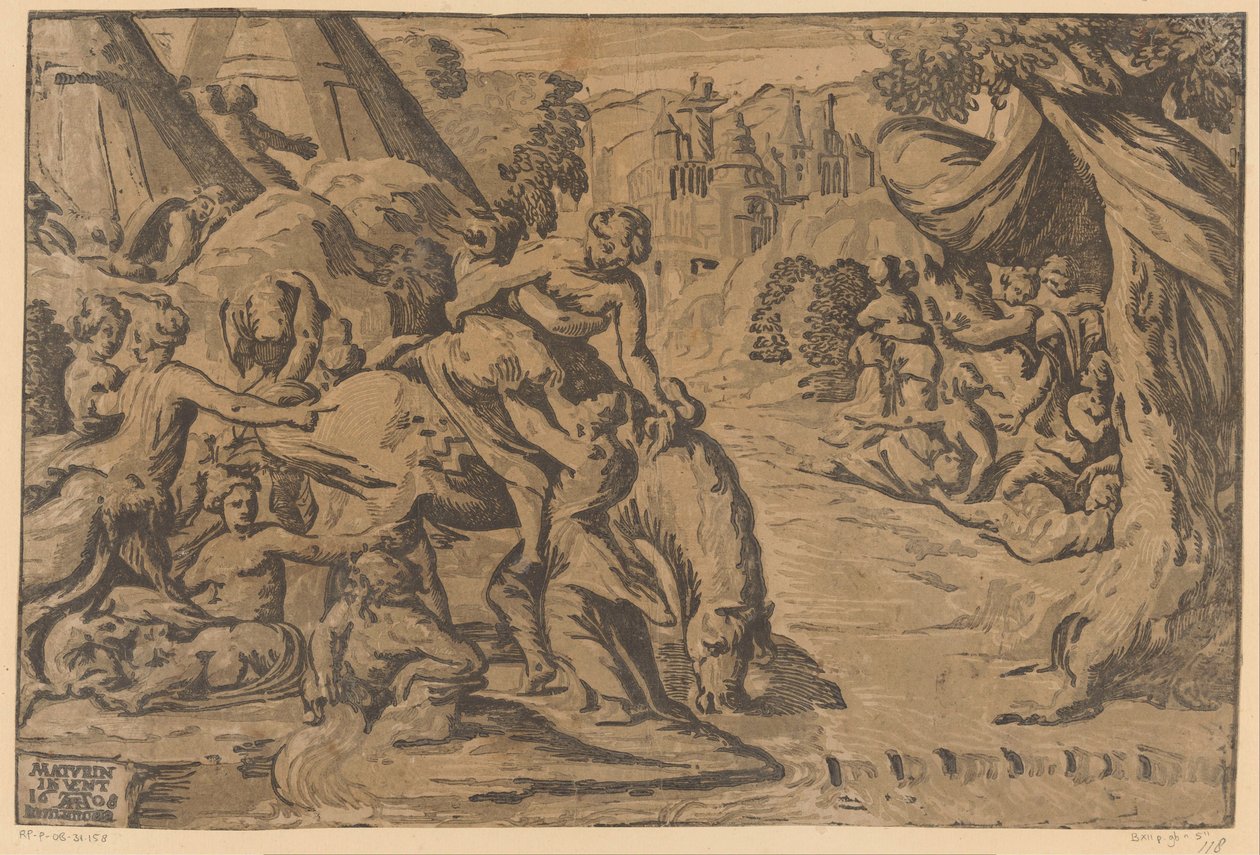 Cloelia cruza el Tíber de Niccolo Vicentino