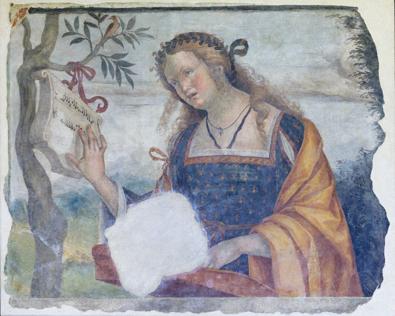 Alegoría de la música, c.1520-24 (fresco aislado) de Niccolo the Younger Giolfino
