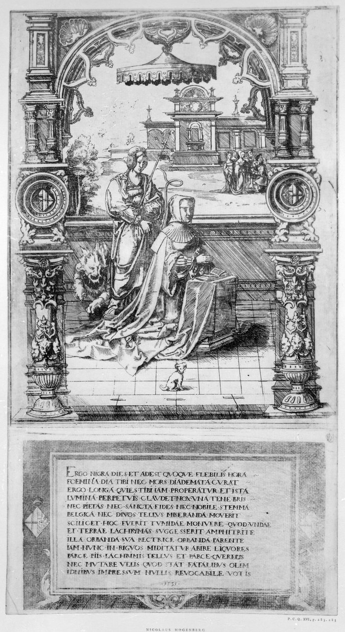 Epitafio de Margarita de Austria de Nicholas Hogenberg