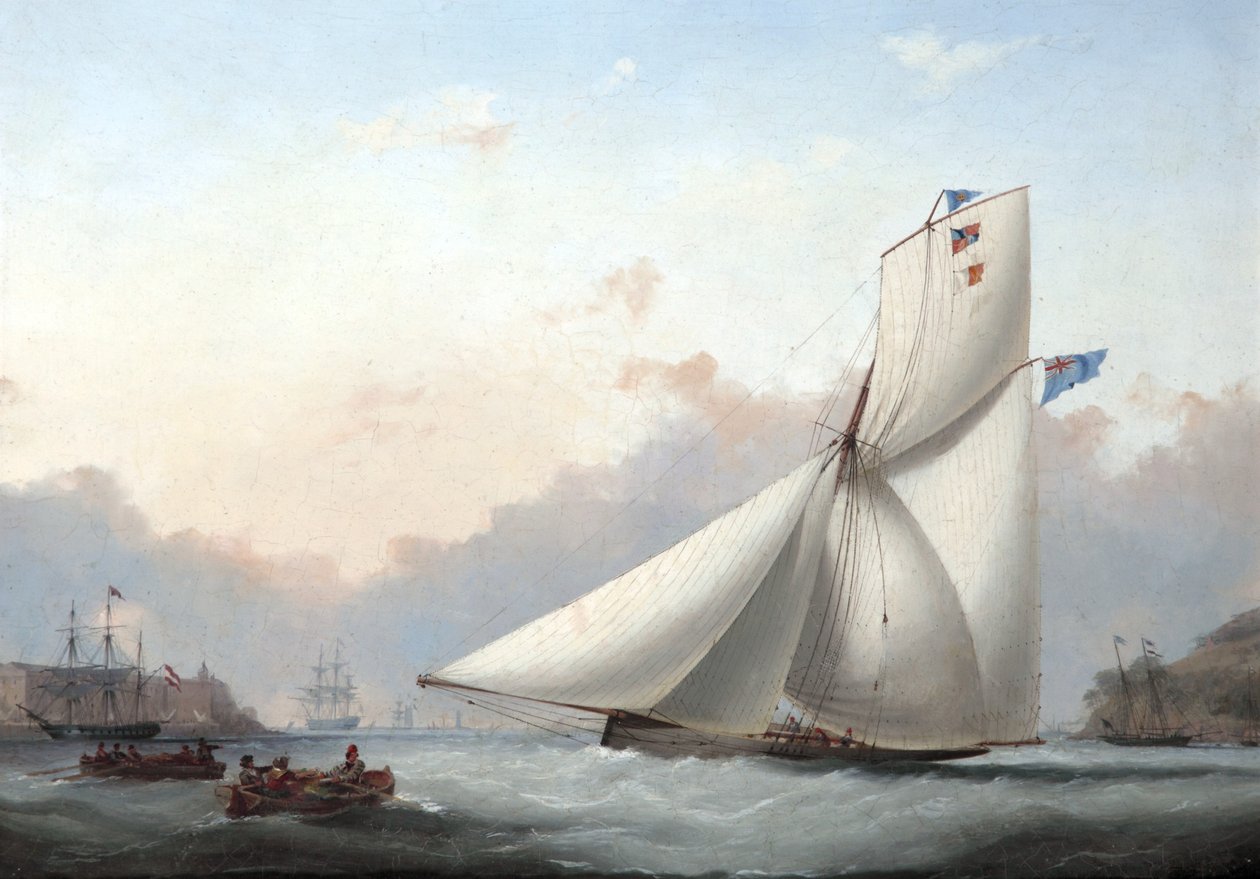 Un yate cortador en Plymouth Sound de Nicholas Matthews Condy