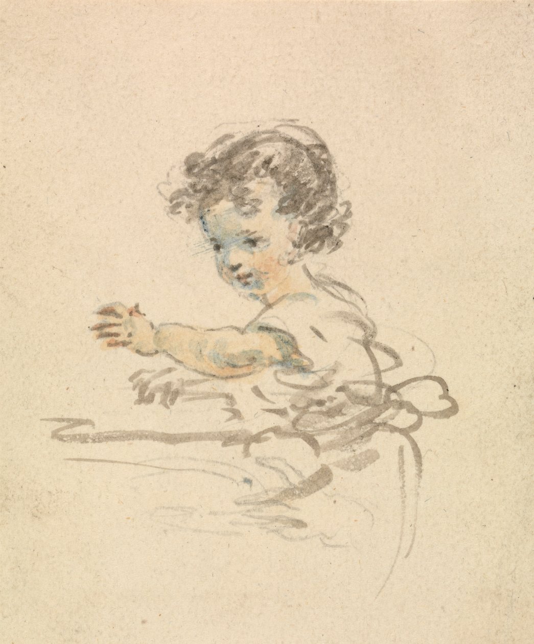 Niño sentado de Nicholas Pocock