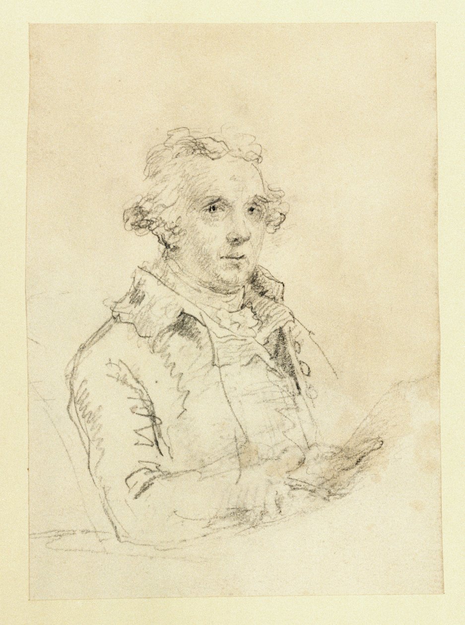 Autorretrato, c.1790 (papel, grafito) de Nicholas Pocock