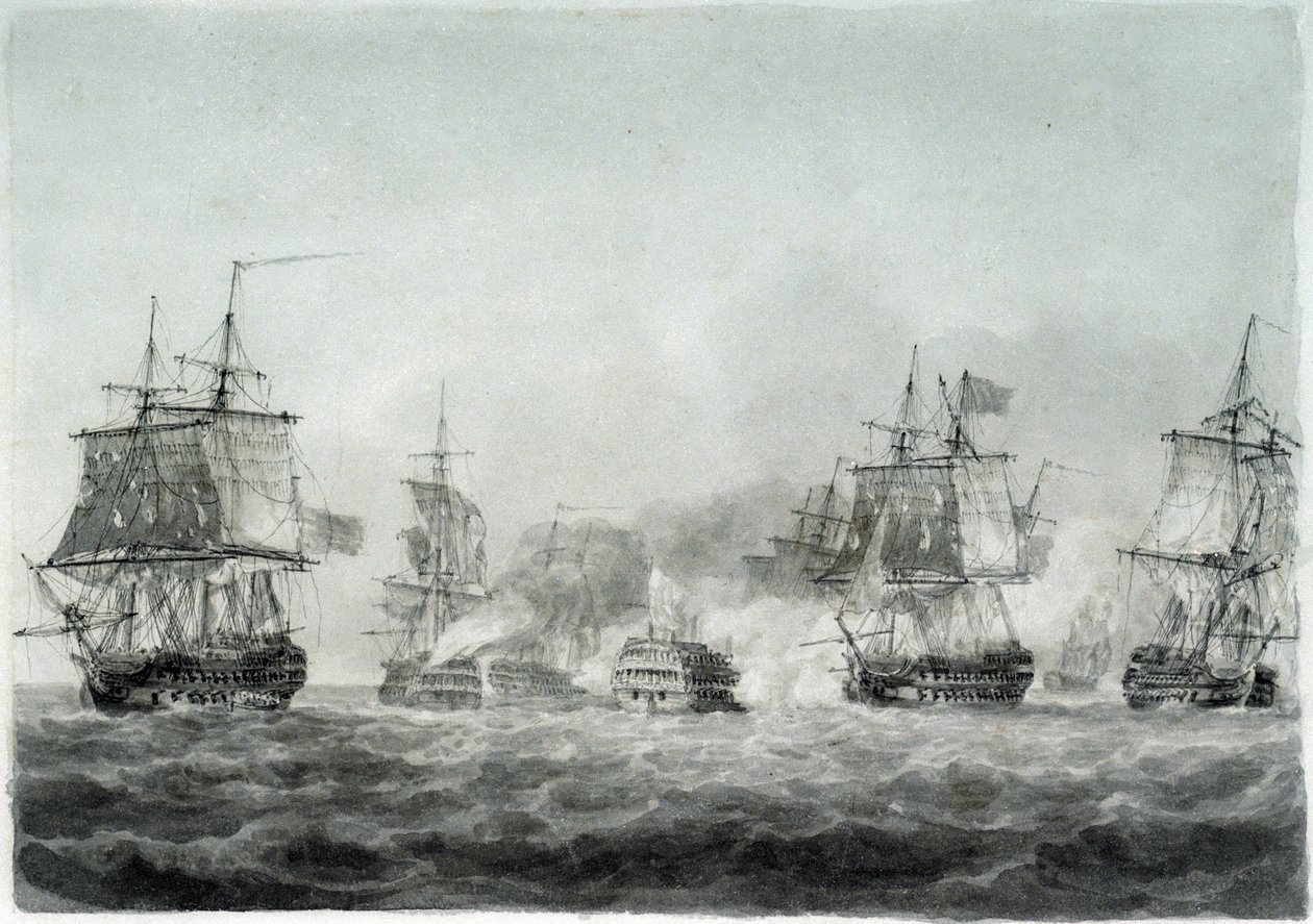 La batalla de Camperdown (Mar del Norte) de Nicholas Pocock