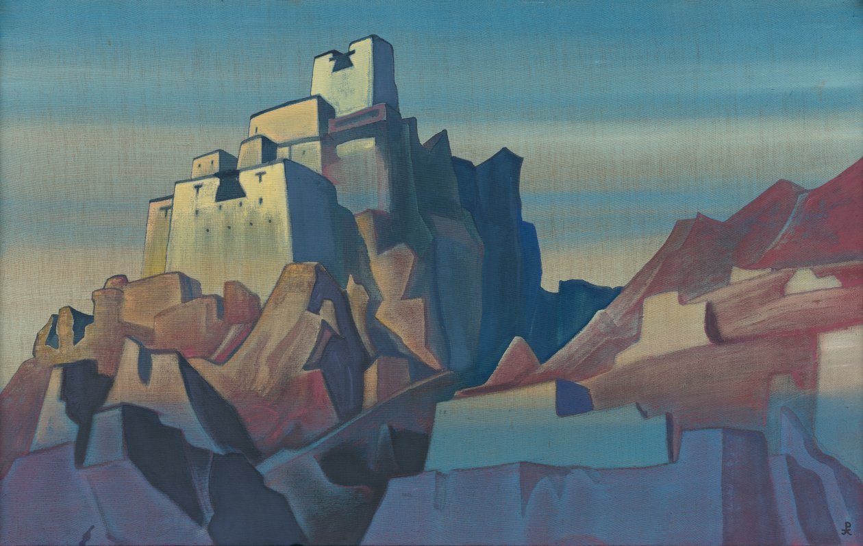 Castillo en Ladakh, 1933 de Nicholas Roerich