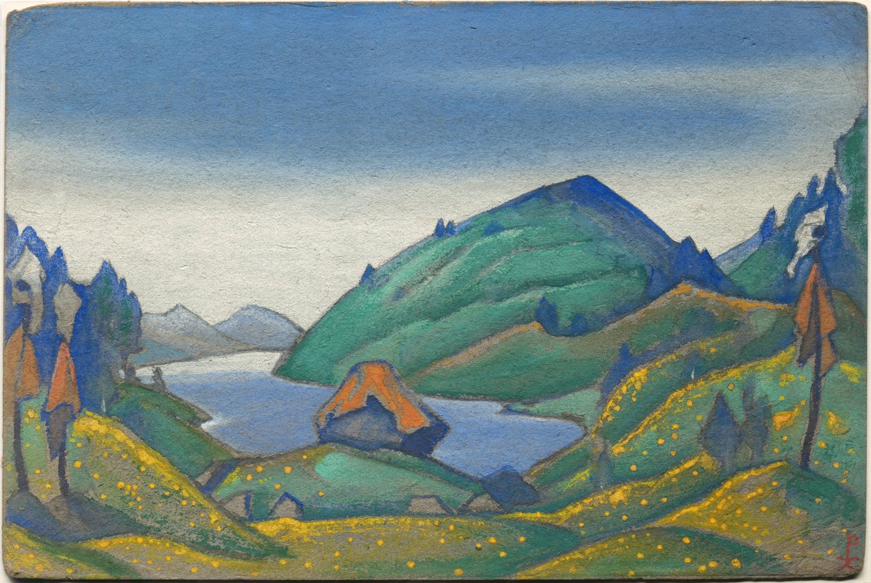 Decorado para el ballet "La consagración de la primavera" de Stravinsky, 1944 de Nicholas Roerich