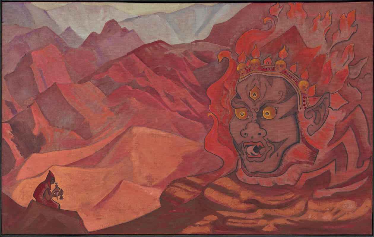 Dorje, el atrevido, serie "Banderas del Este", 1925 de Nicholas Roerich