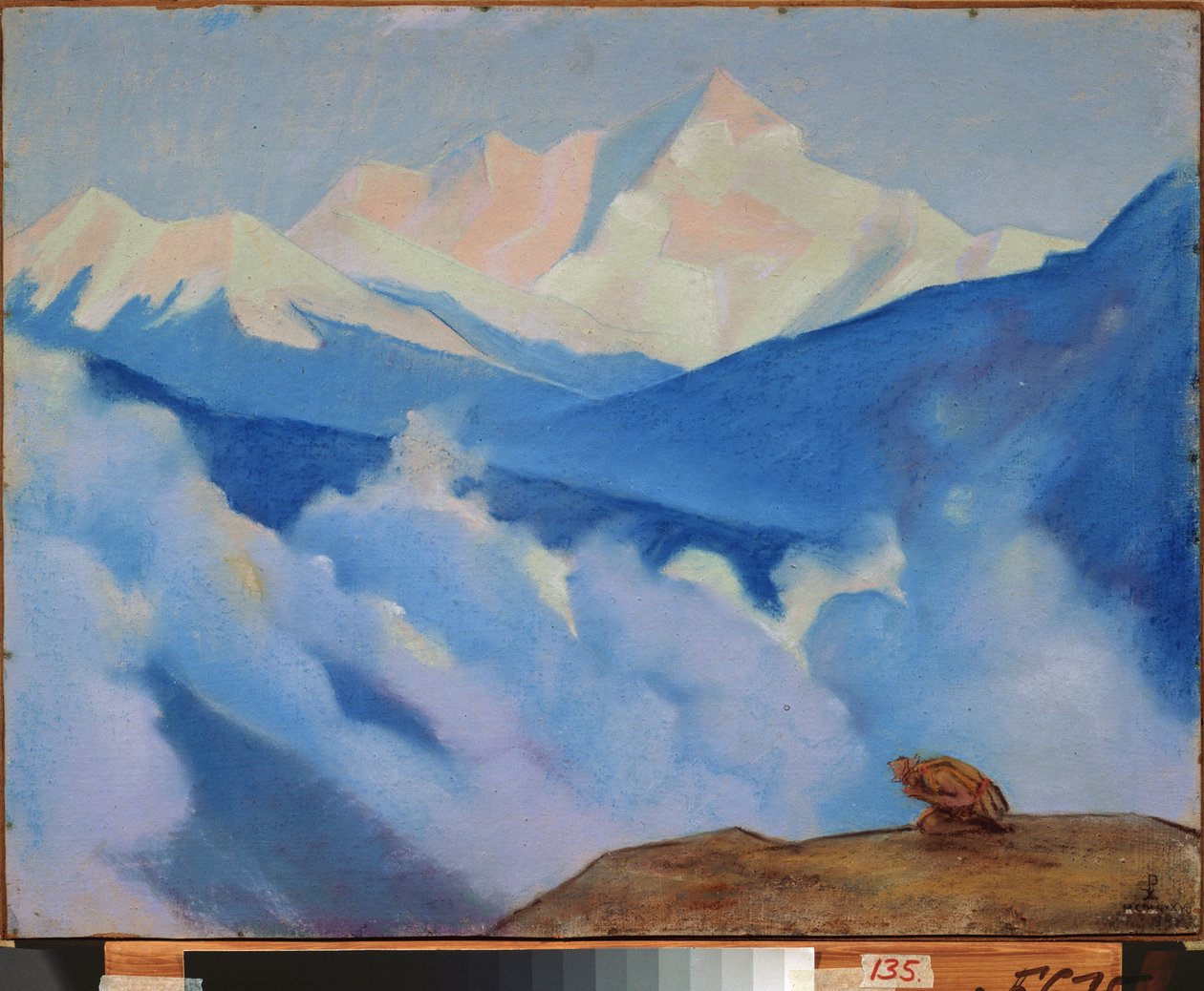 El Himalaya (Tíbet). Obra de Nicholas Roerich (1874-1947), témpera sobre cartón de Nicholas Roerich