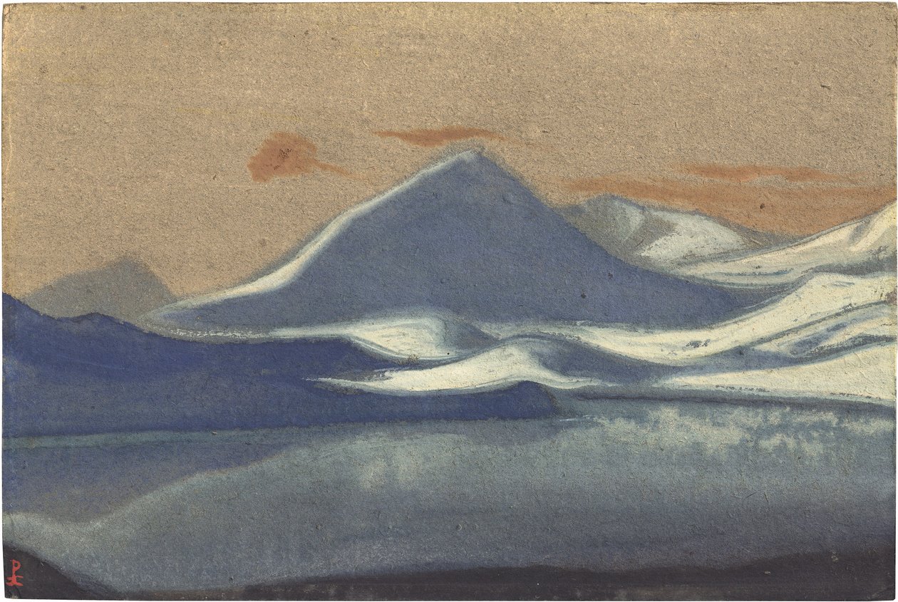 Lahaul (Lahul) por Roerich, Nicholas (1874-1947). Témpera sobre cartón, medidas : 30,5x45,7 de Nicholas Roerich