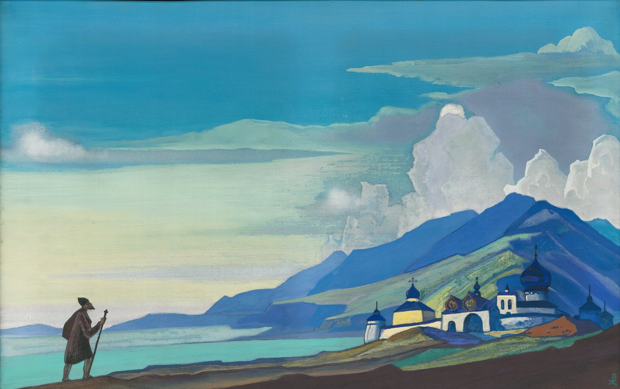 Peregrino de la Ciudad Radiante, 1933 de Nicholas Roerich