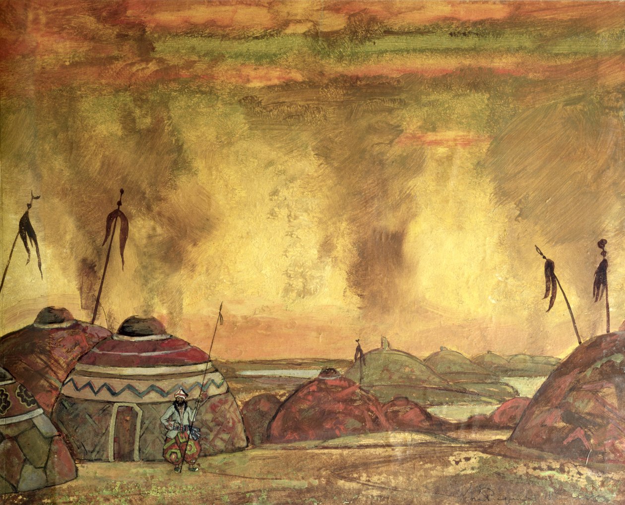 Diseño de escenario para Alexander Borodin de Nicholas Roerich