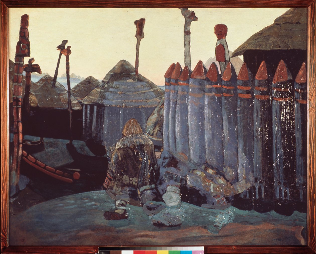 Un montículo pagano. (Edad Media, Ucrania). Obra de Nicolas (Nicholas) Roerich (1874-1947), témpera sobre cartón de Nicholas Roerich