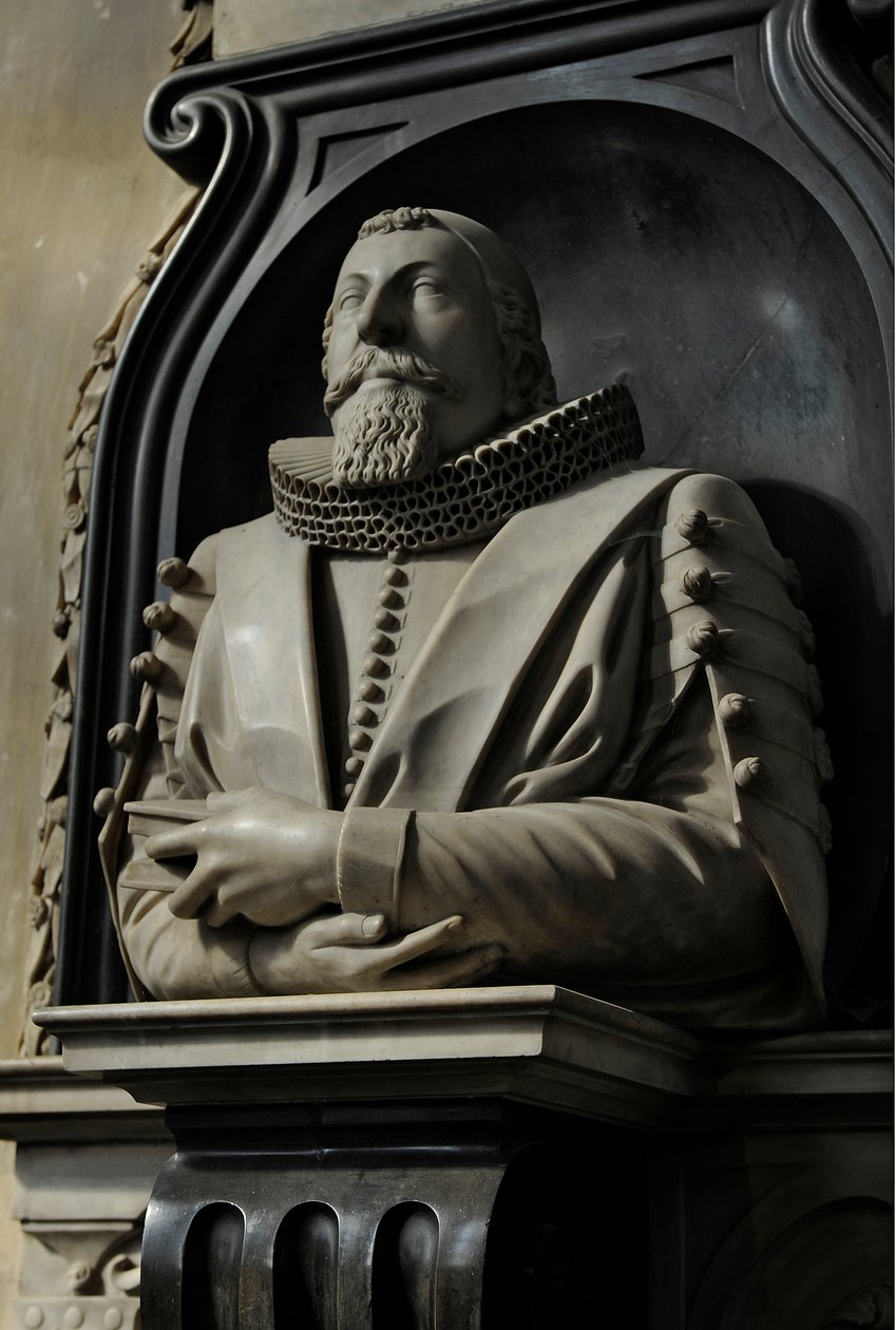 Memorial a Hugo Barker, 1632 de Nicholas Stone