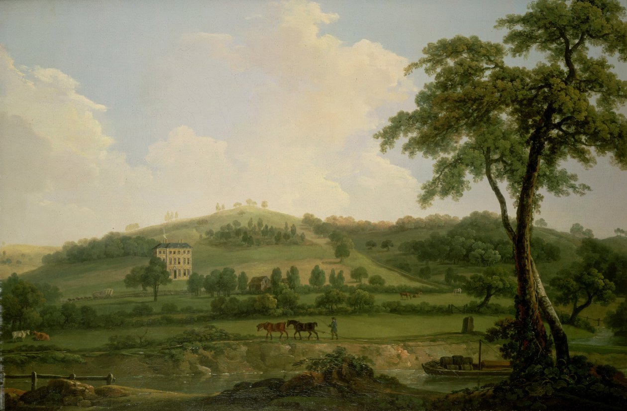 Vista de Oakage Hall, Colwich de Nicholas Thomas Dall