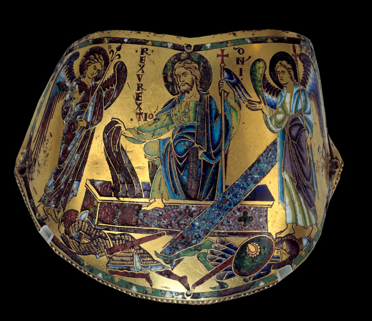 Armilla: La Resurrección. Brazalete ceremonial de cobre y esmalte de Meuse. Taller de Nicolas Verdun (ca.1130/50-1205) Edad Media, ca. 1170-1180. París, Museo del Louvre de Nicholas of Verdun