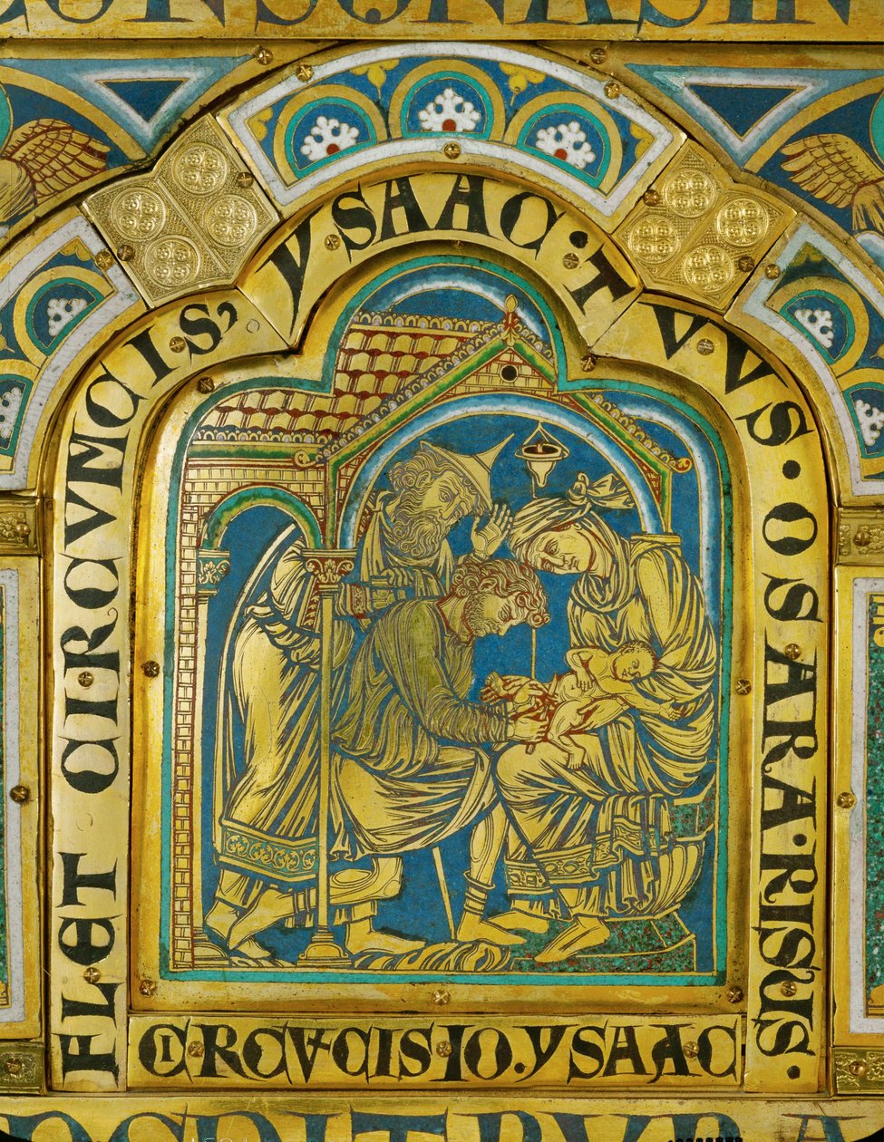 La circuncisión de Isaac ... (esmalte sobre cobre dorado) de Nicholas of Verdun