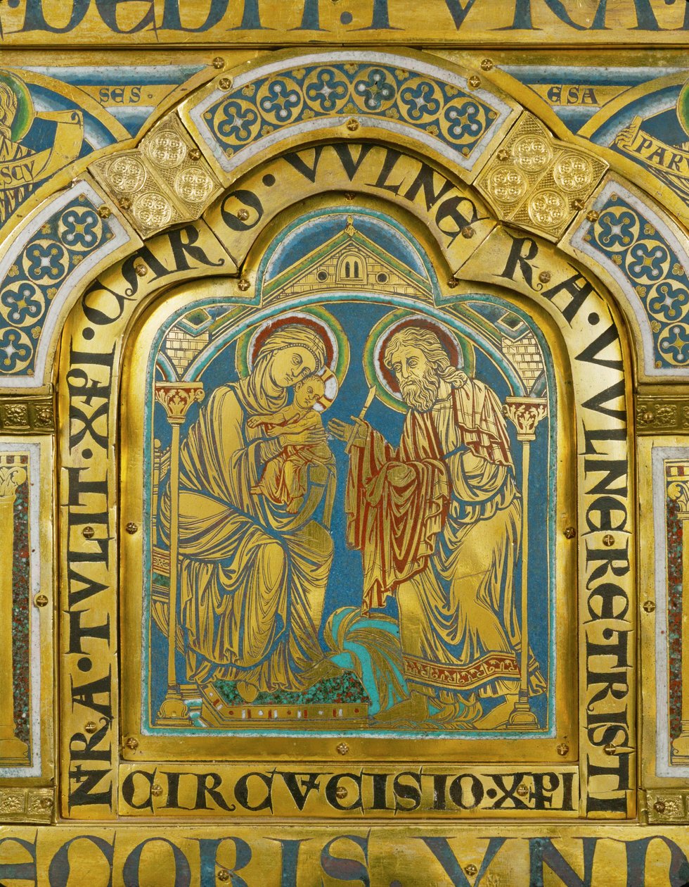 La circuncisión de Jesús ... (esmalte sobre cobre dorado) de Nicholas of Verdun