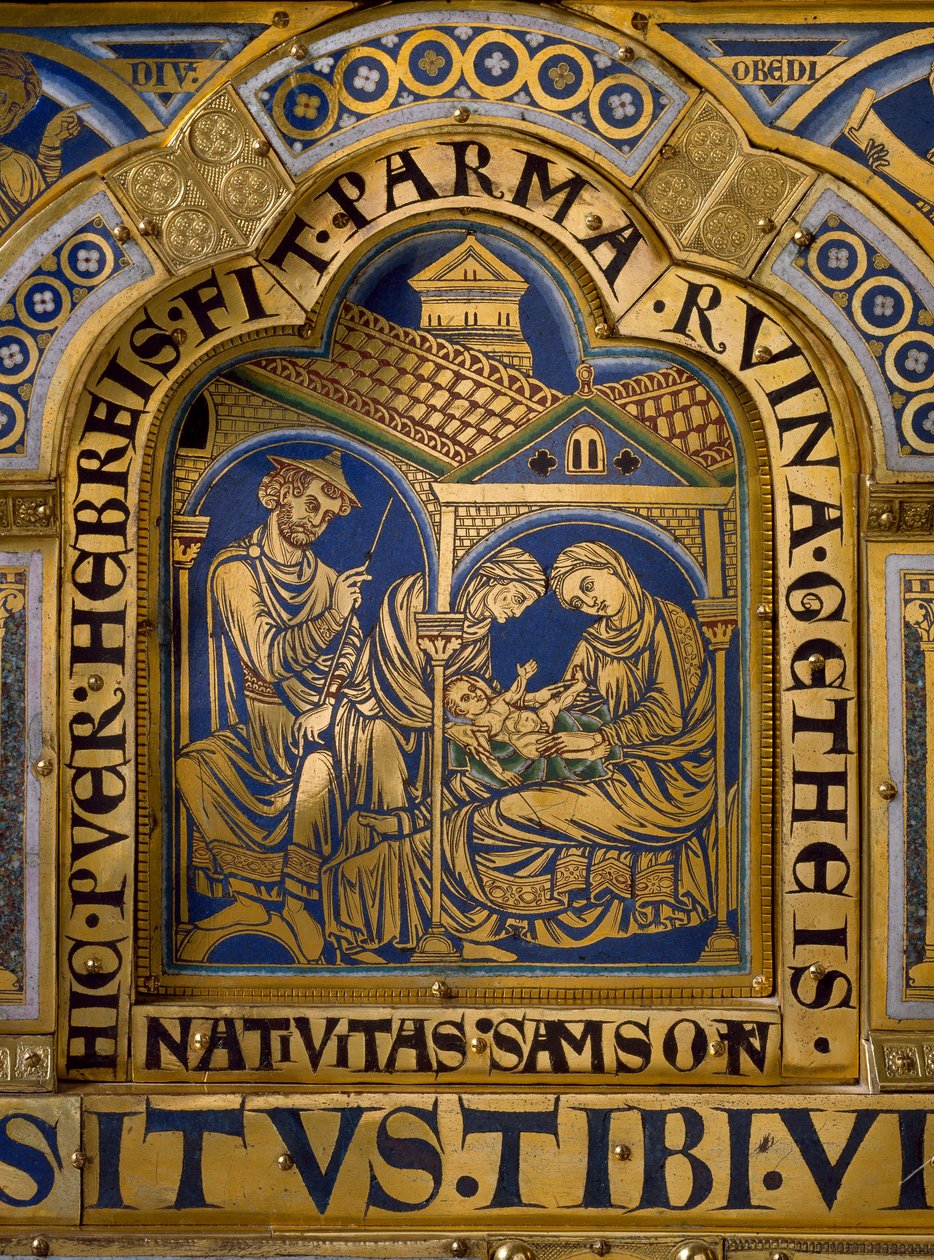 Altar de Verdún: escenas del Antiguo y Nuevo Testamento (detalle) de Nicholas of Verdun