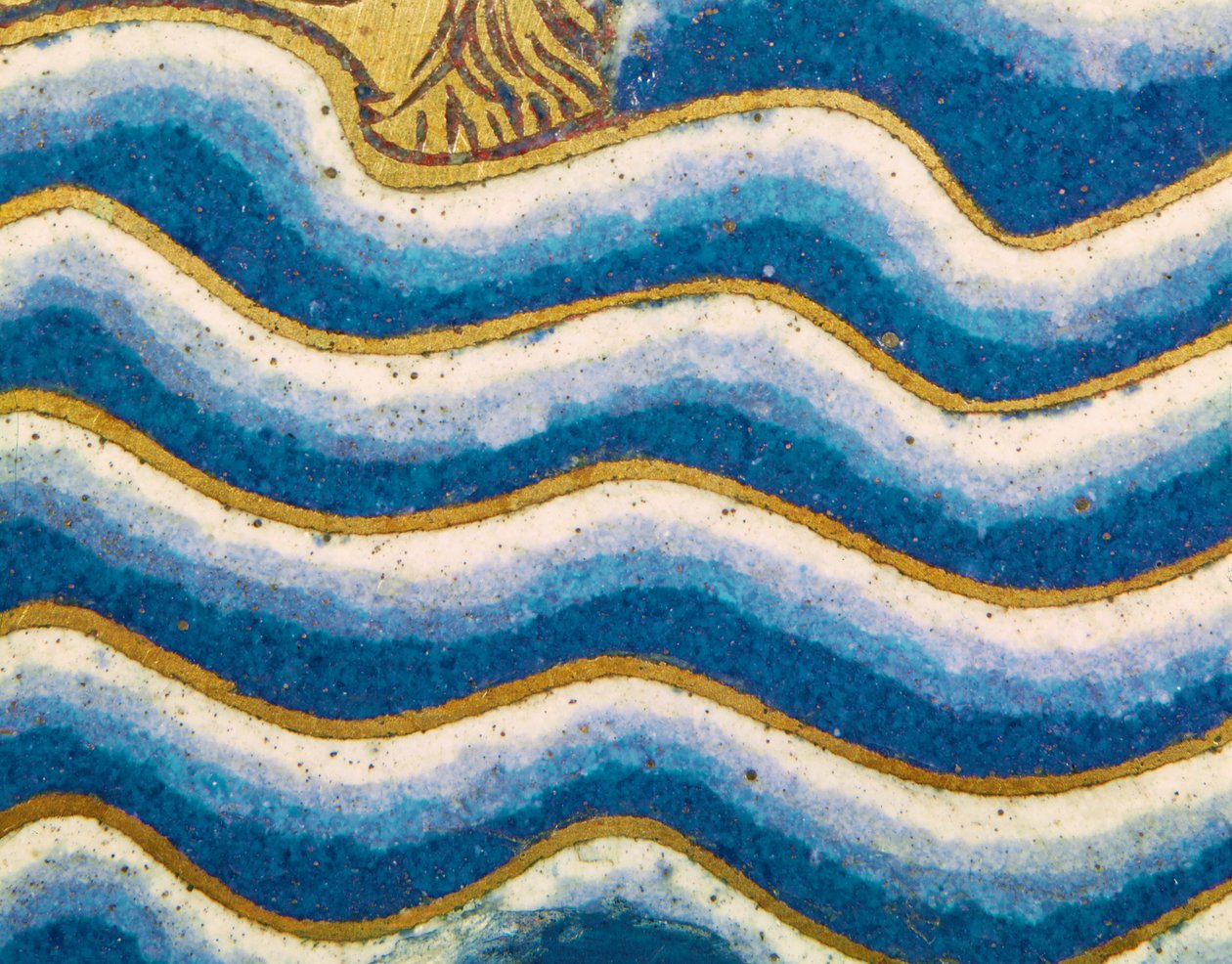 Olas del Diluvio, del panel El Arca de Noé del Altar de Verdún ... (placa esmaltada en técnica champleve sobre cobre dorado) de Nicholas of Verdun
