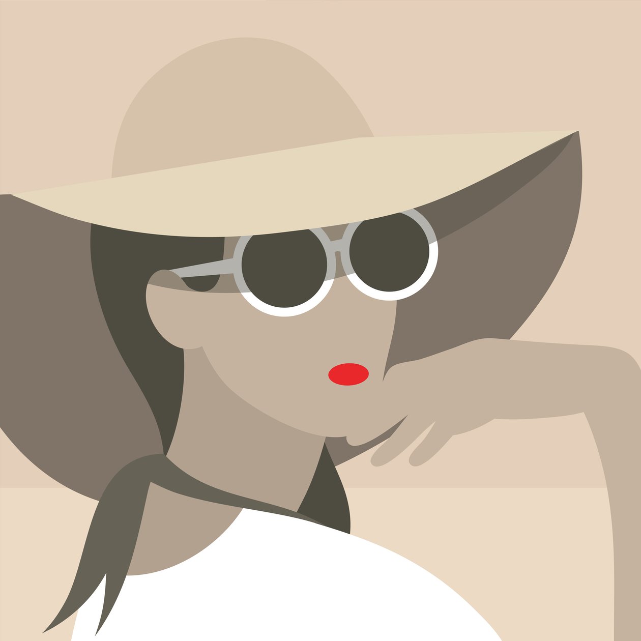 Mujer con sombrero para el sol de Nick Diggory