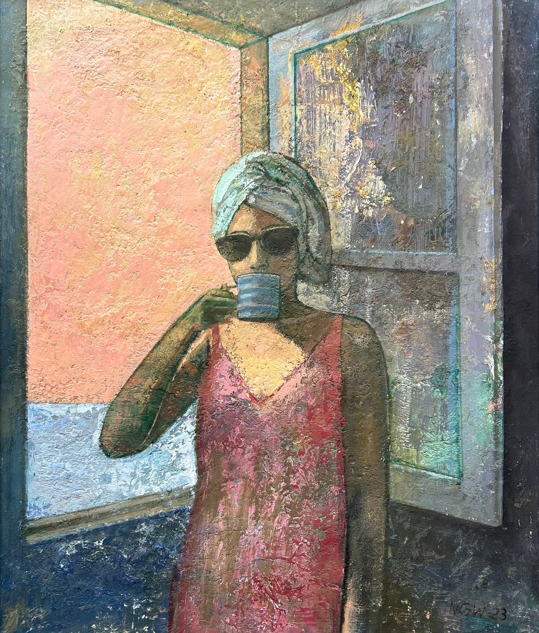 Americano, 2023-23 (óleo sobre tabla) de Nick Williams