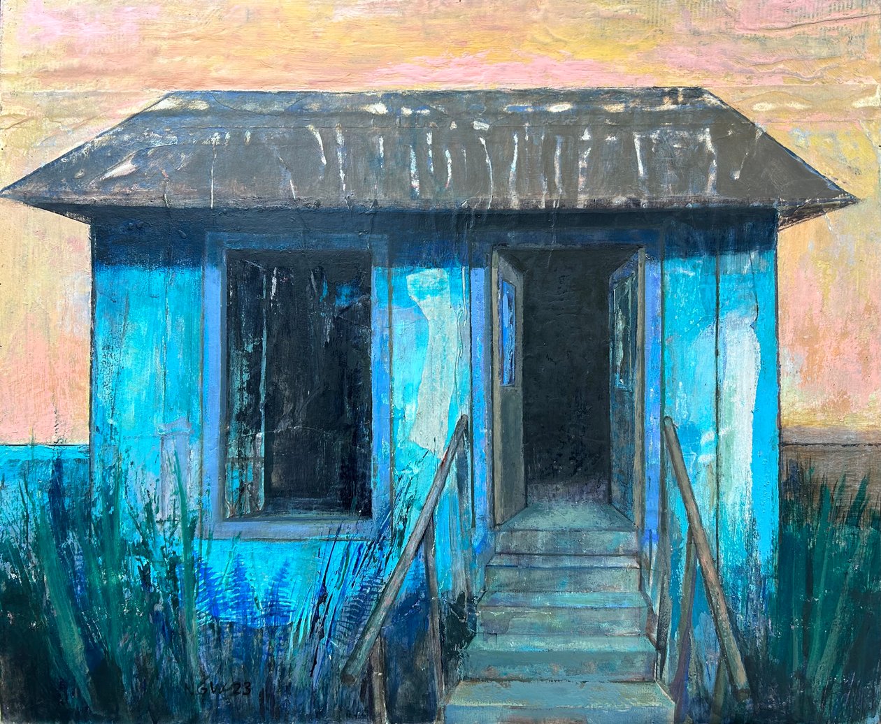 Escena del crimen, 2020-23 (óleo sobre tabla) de Nick Williams