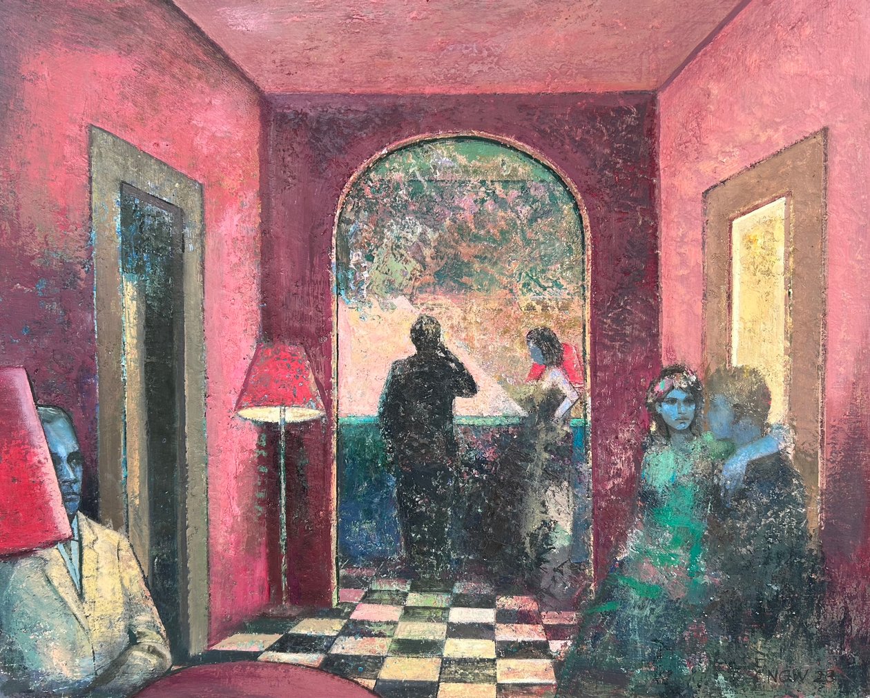 Trampa de miel, 2020-23 (óleo sobre tabla) de Nick Williams