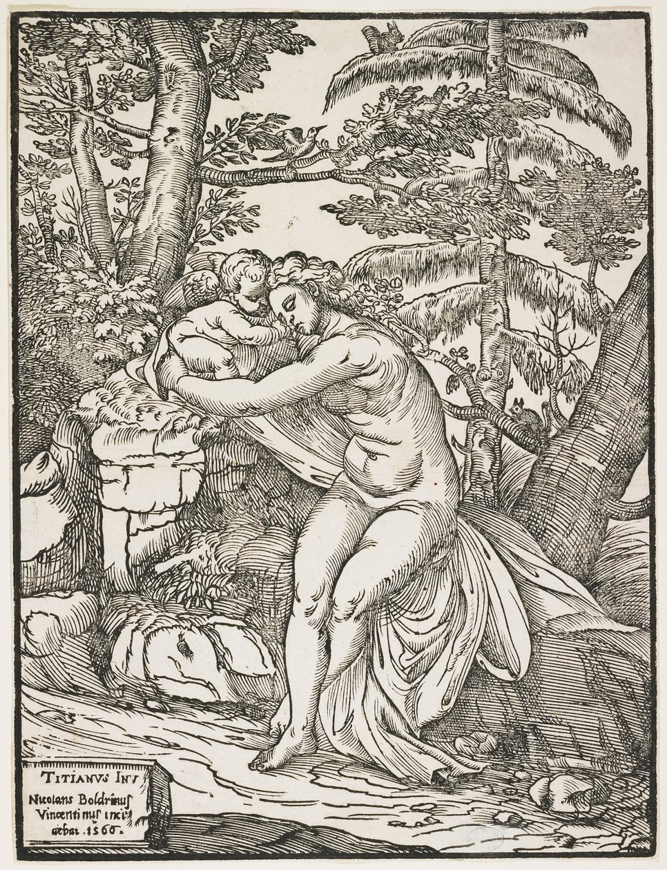 Venus y Cupido, 1566 de Nicolò Boldrini
