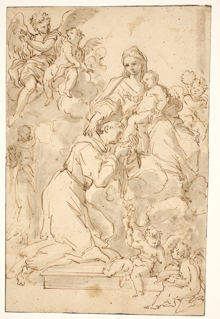 Madonna y el Niño con San Antonio de Padua de Nicolò Ricciolini