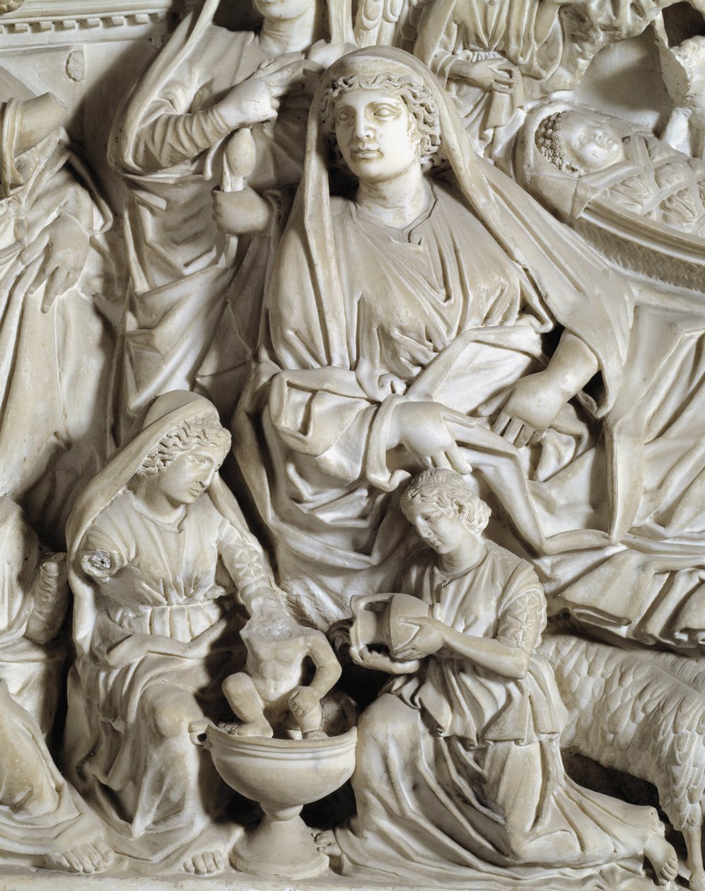 La natividad (detalle) de Nicola Pisano