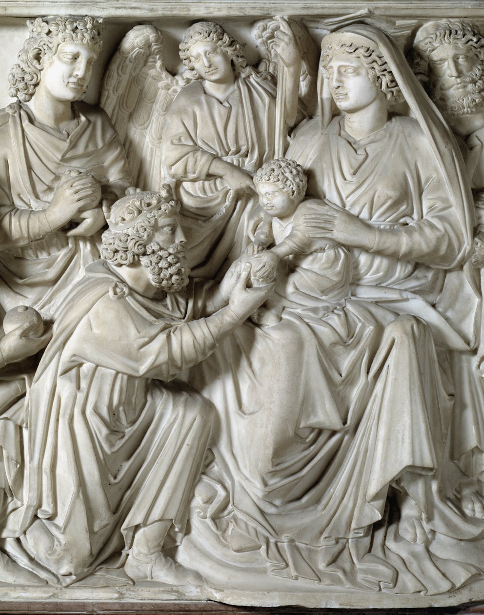 La adoración de los magos (detalle) de Nicola Pisano