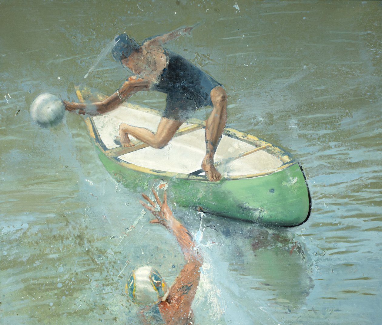 Bailarina en un barco, 2021 (óleo sobre lienzo) de Nicola Pucci