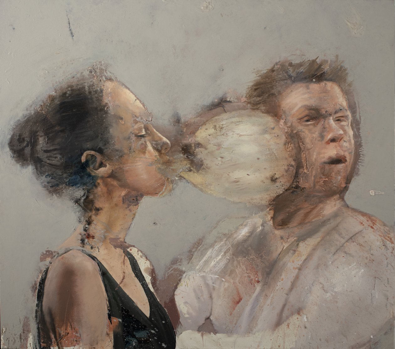 Bubble boxer girl II, 2022 (óleo sobre lienzo) de Nicola Pucci
