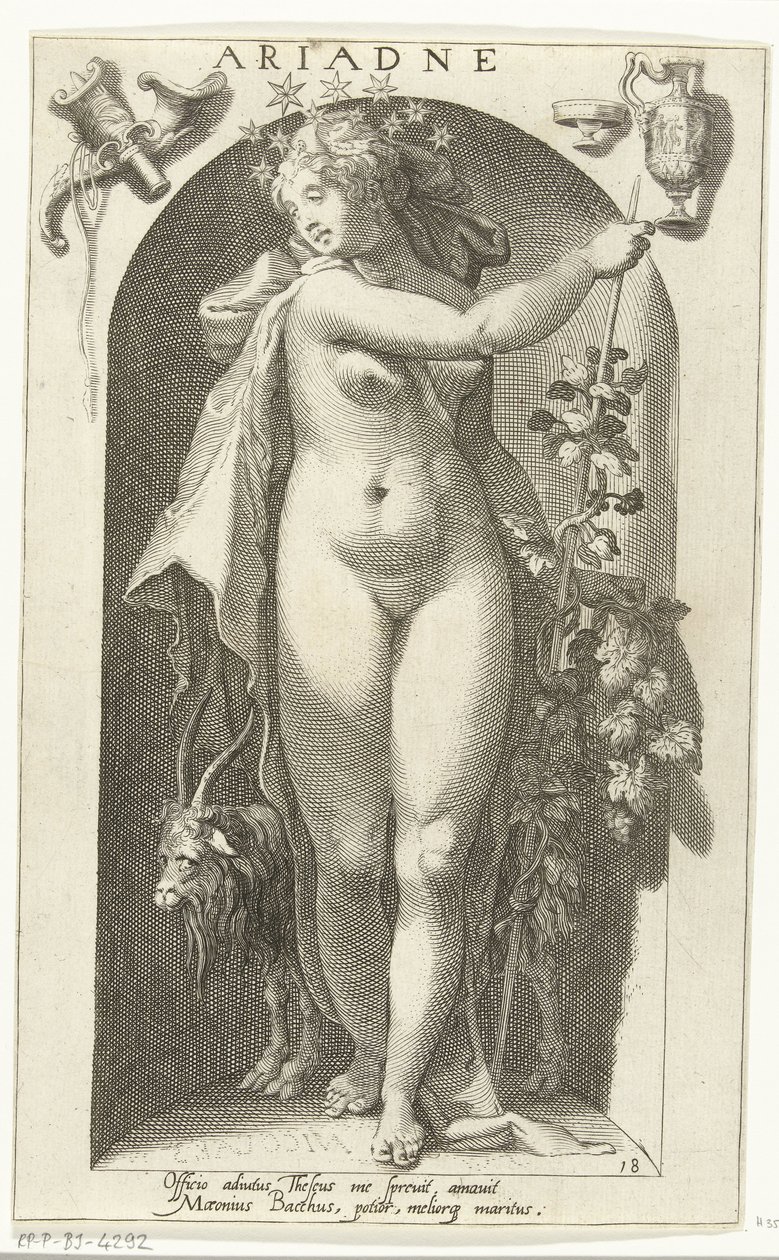 Ariadne (título sobre el objeto) Dioses antiguos (título de la serie) de Nicolaas Braeu