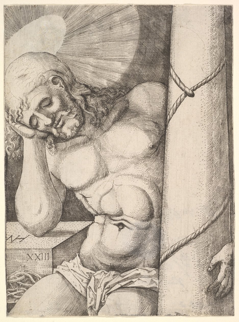 El hombre de dolores en la columna, 1523 de Nicolaas Hogenberg