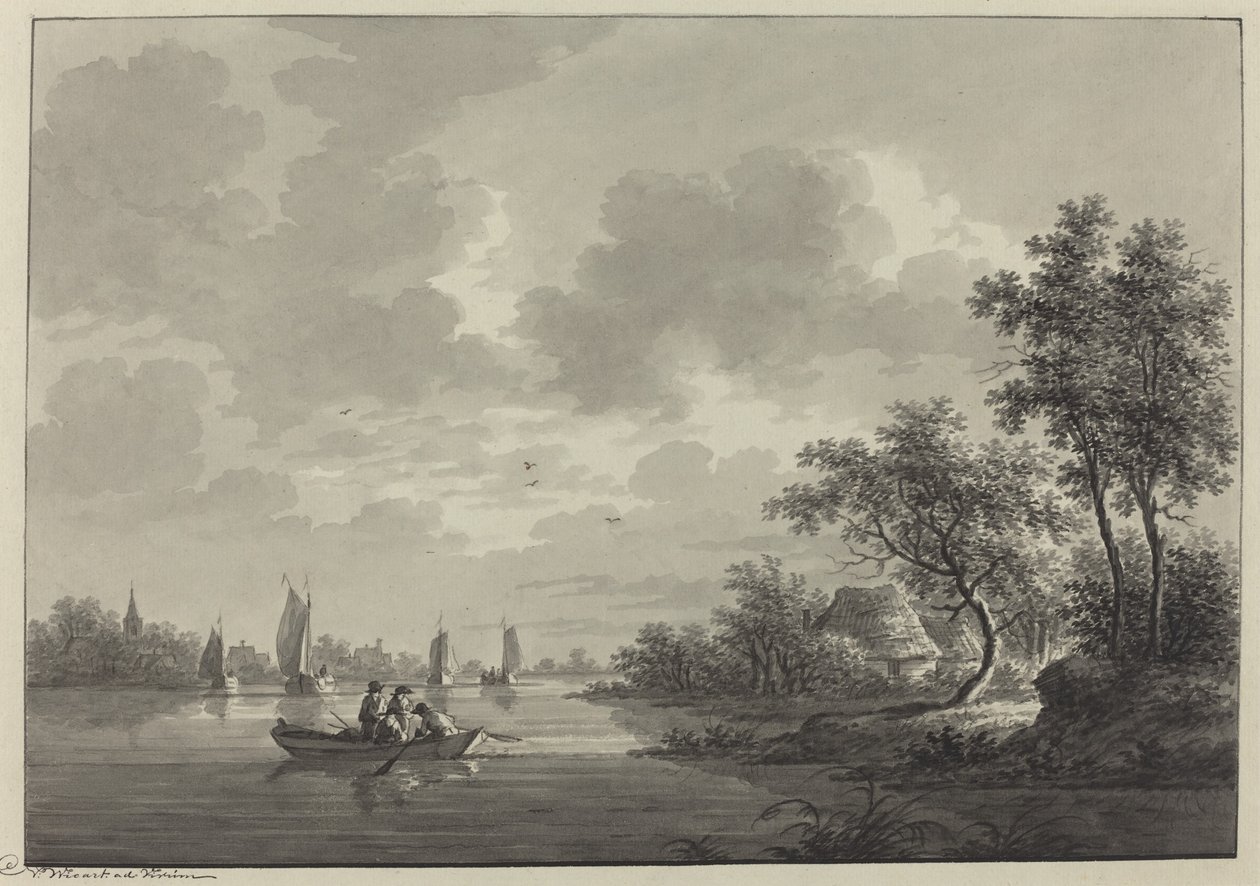 Ameide en el río Lek de Nicolaas Wicart
