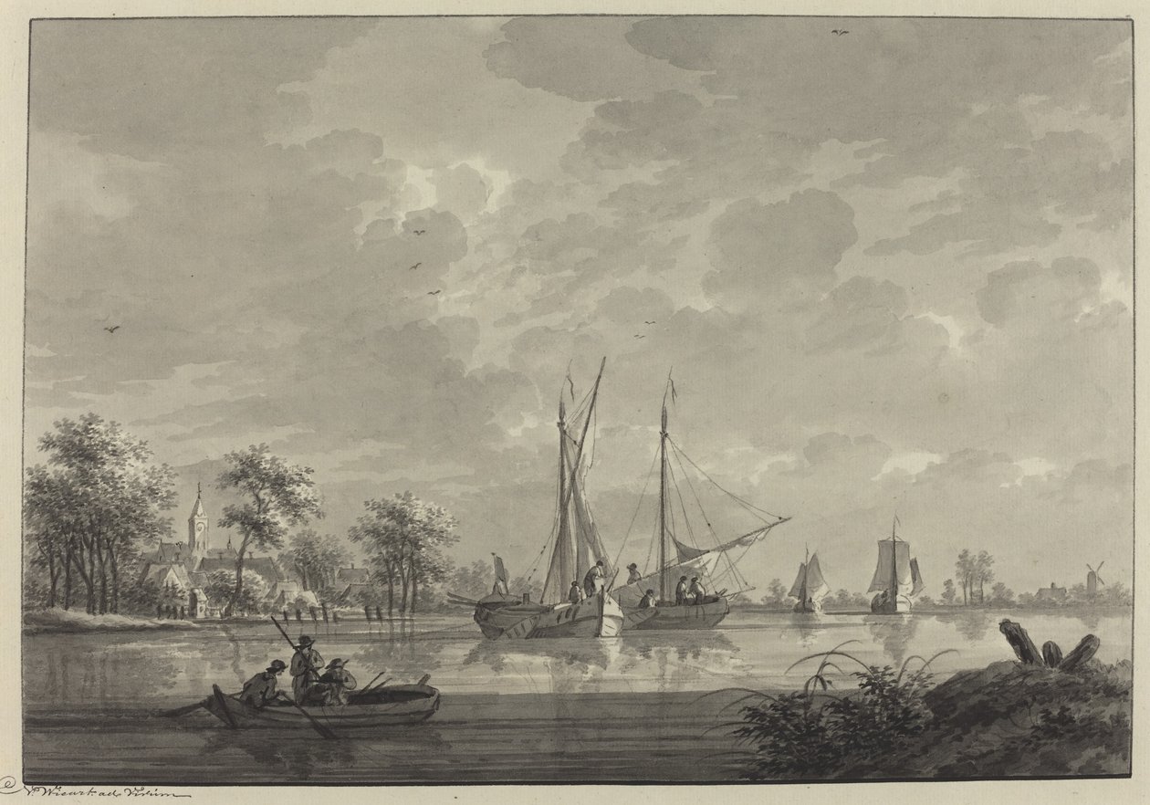 Tull en el río Waal de Nicolaas Wicart