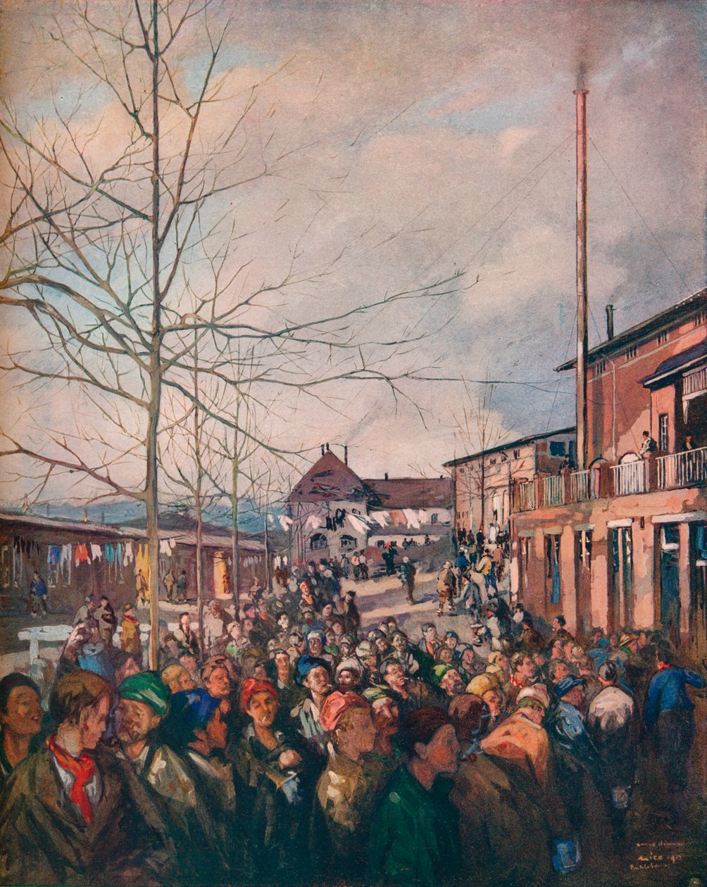 Campo de prisioneros de Ruhleben, cena de Navidad, 1917 de Nicolaas Wilhelm Jungmann