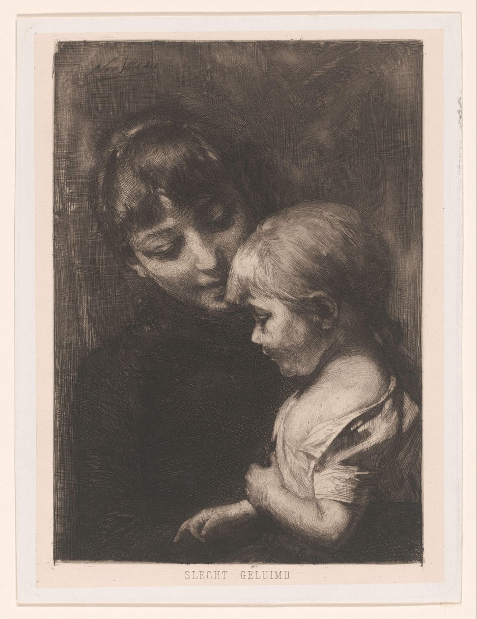 Mujer con niño
Mal humor (título en el objeto) de Nicolaas van der Waay