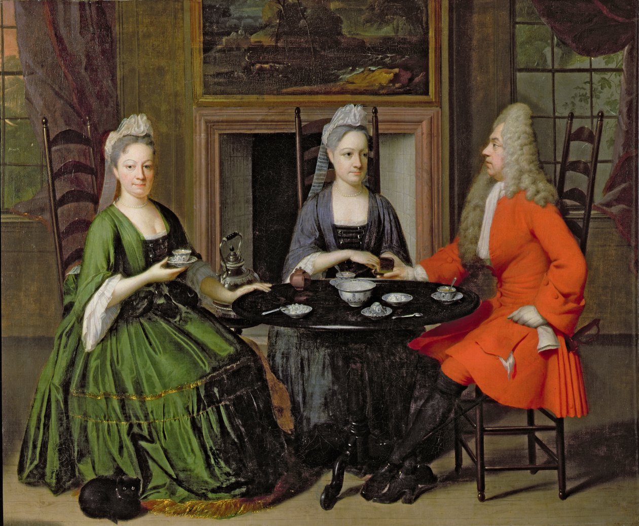 Una fiesta de té de Nicolaes Verkolje