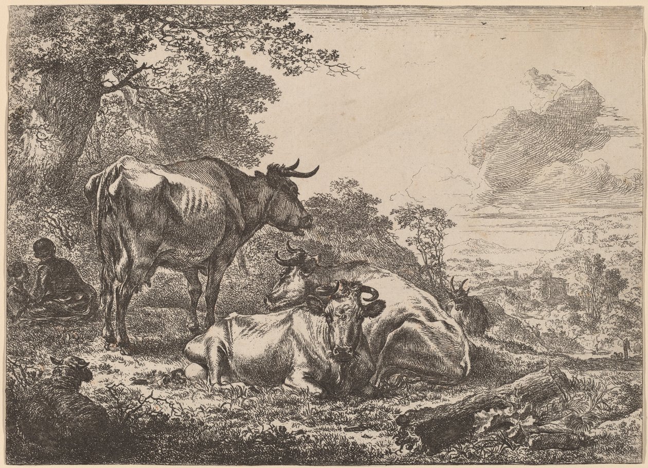 Vacas descansando de Nicolaes Berchem