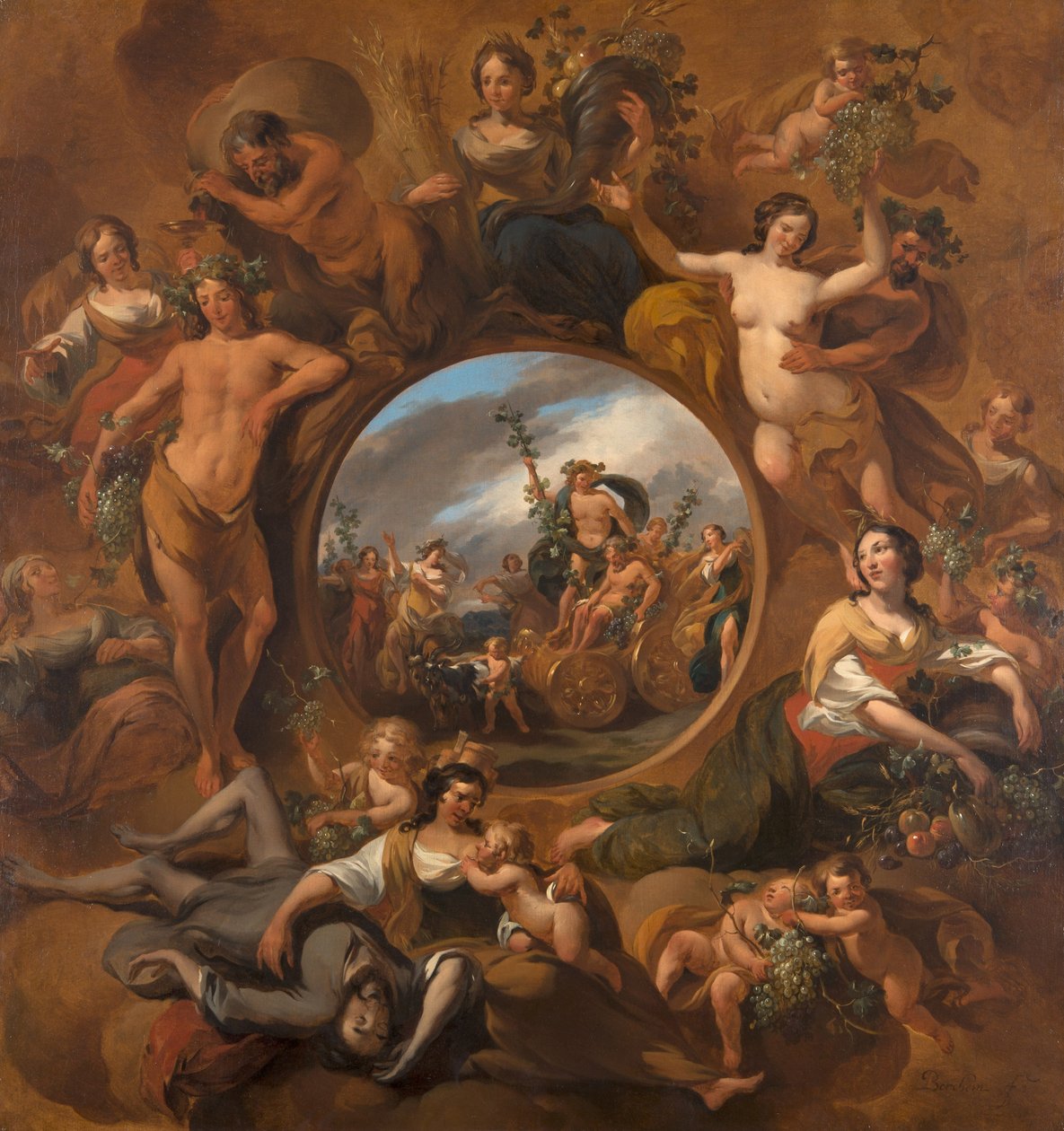 Las cuatro estaciones, alegoría del otoño de Nicolaes Berchem