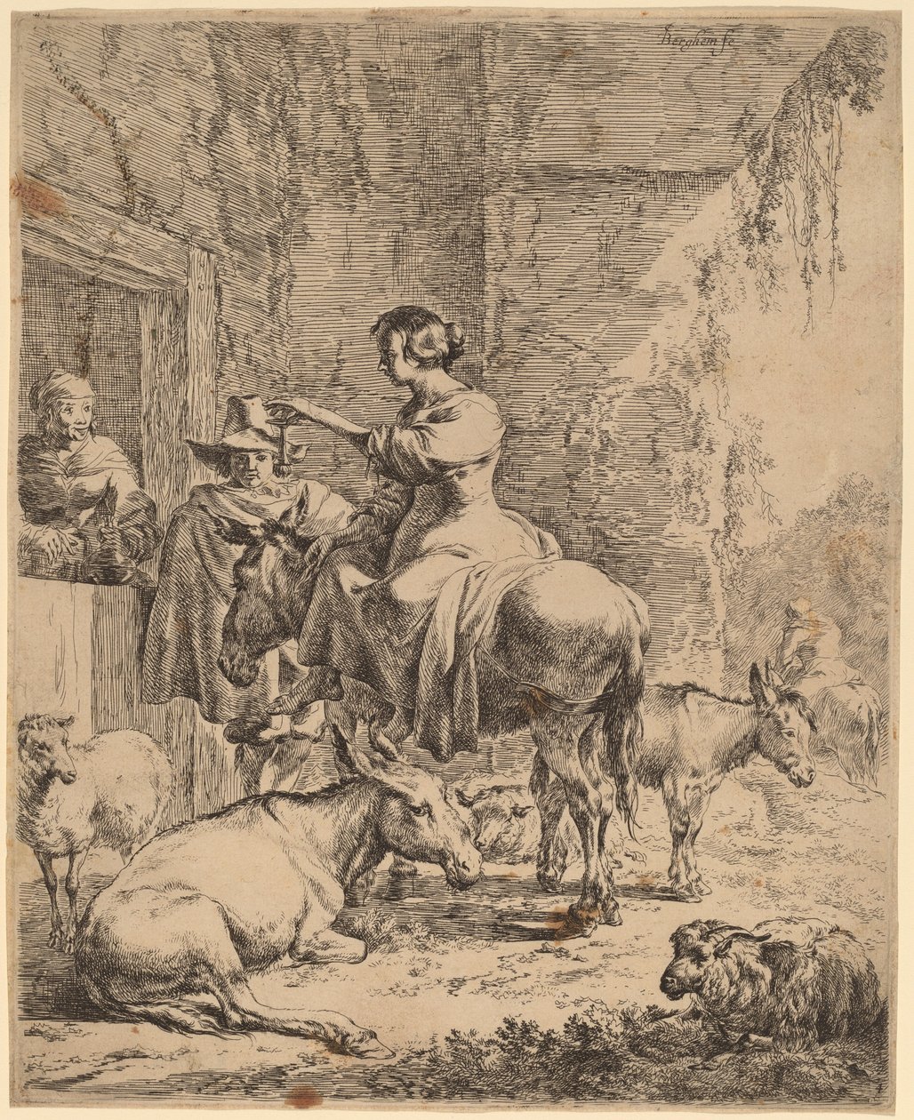 El descanso antes de la posada de Nicolaes Berchem