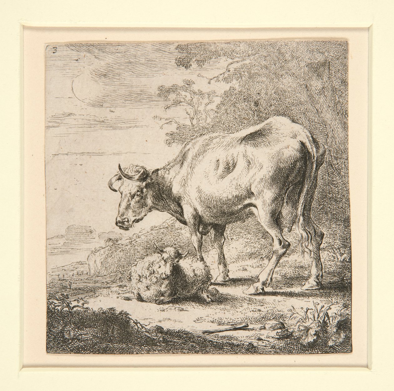 El Conjunto de las Vacas, con la Lechera de Nicolaes Berchem
